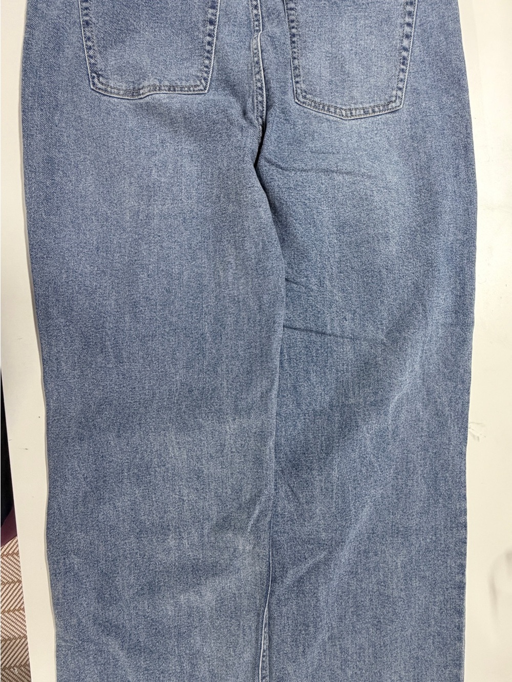 Wild Fable High Rise Straight Women's Light Blue Distressed Jeans - Picture 4 of 4